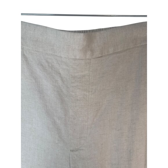 Banana Republic Wide Leg S Cropped Linen Blend Pants Soft Neutral Comfortable - Picture 6 of 16